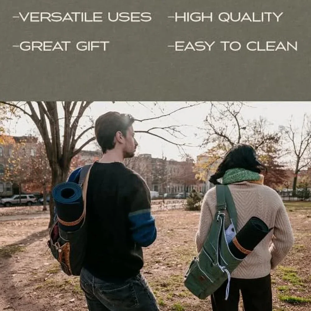 WRASCO Yoga Mat Bag for Women & Men, 𝐒𝐏𝐀𝐂𝐈𝐎𝐔𝐒 Canvas Fits Most Yoga Mats - Picture 3 of 5